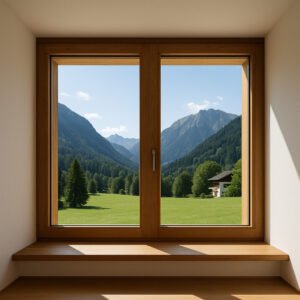 Ventana minimalista paisaaje