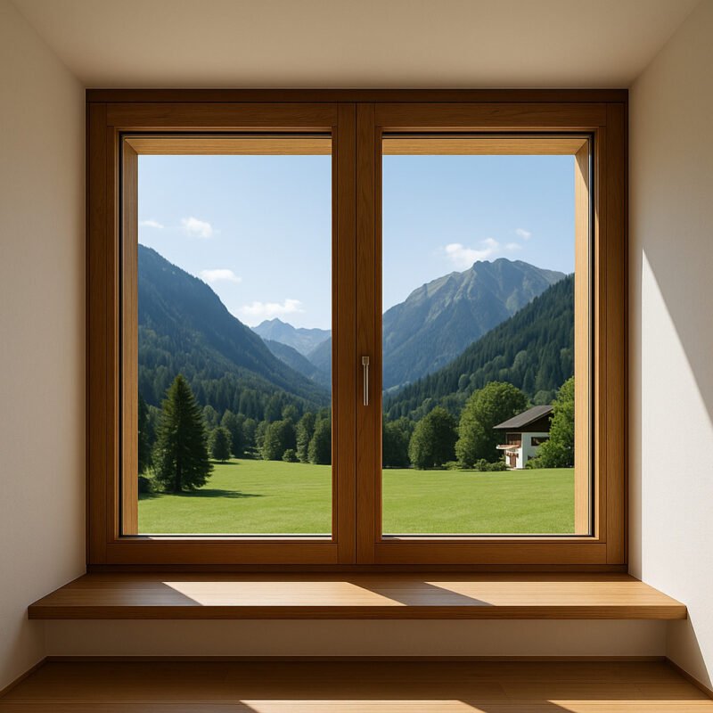 Ventana minimalista paisaaje